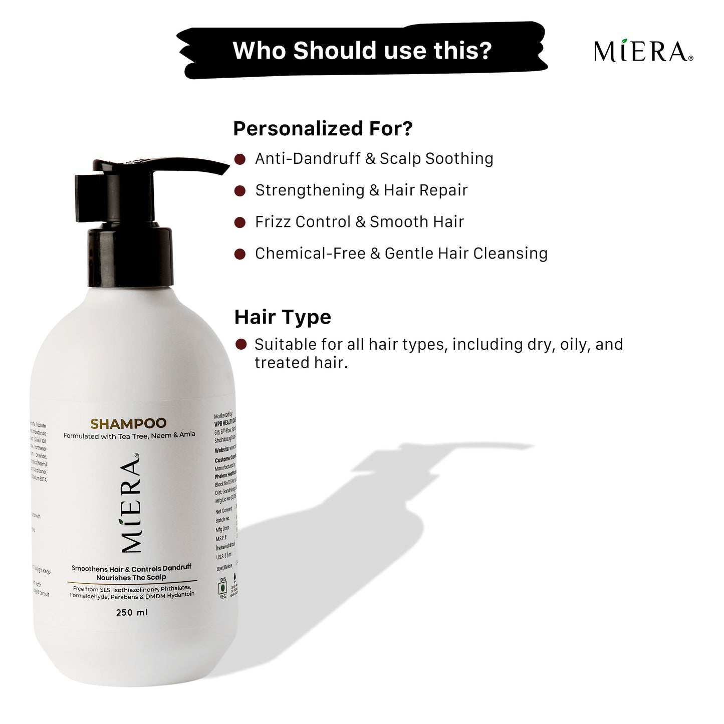 SHAMPOO – SMOOTHENING & ANTI DANDDRUFF