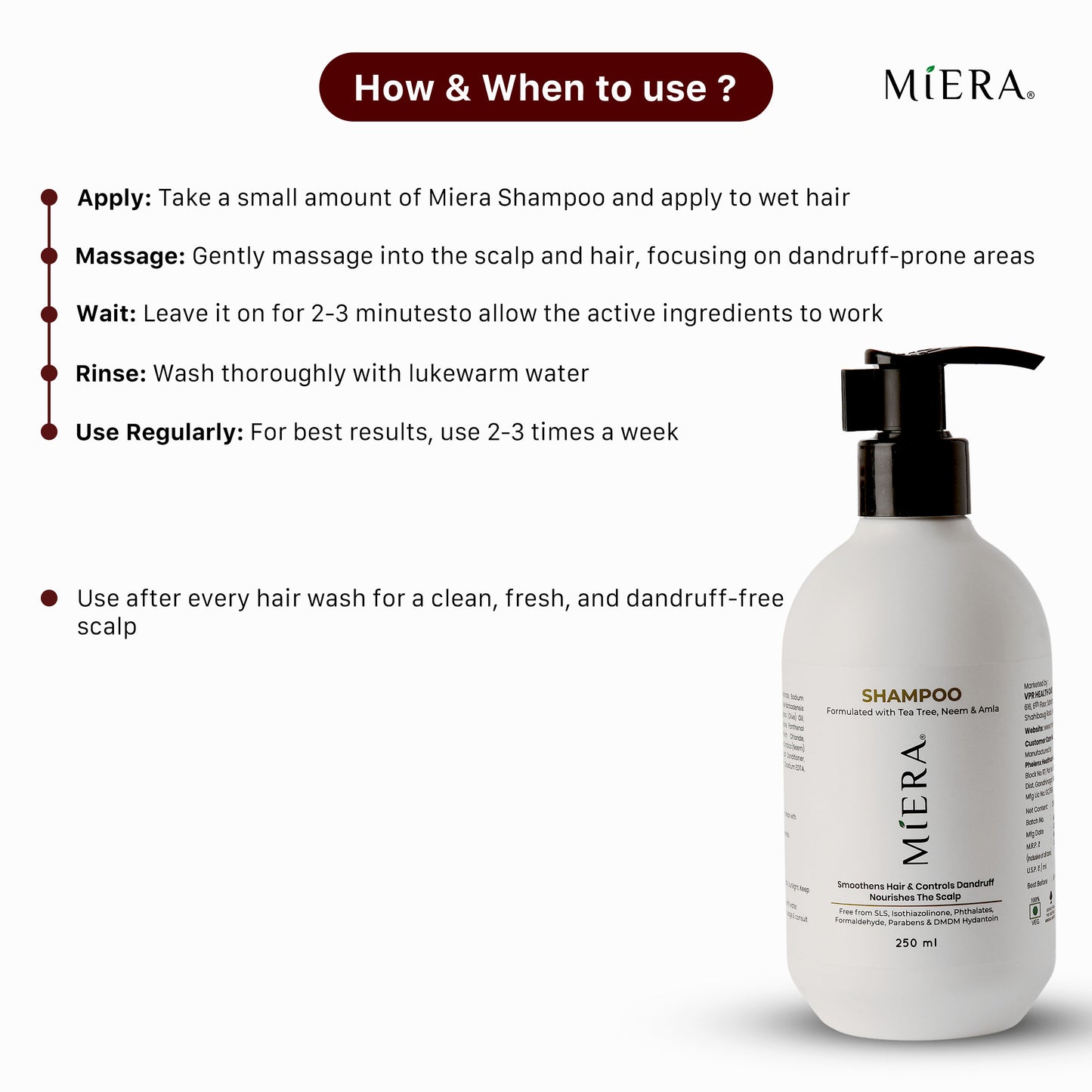 SHAMPOO – SMOOTHENING & ANTI DANDDRUFF