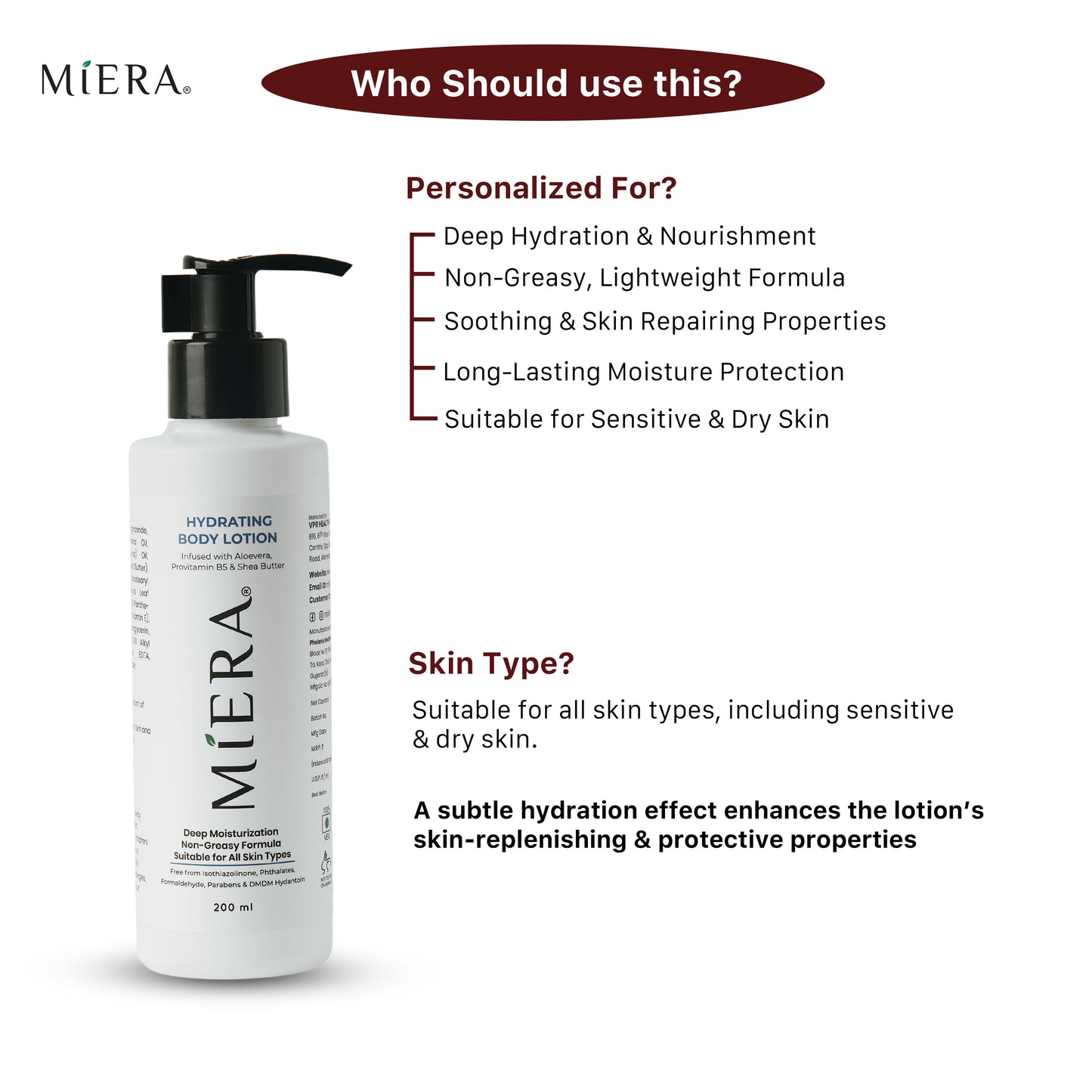 Hydrating body lotion